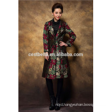 Embroidered fashion winter trench coat for women and ladies long coats